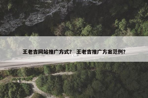 王老吉网站推广方式？ 王老吉推广方案范例？