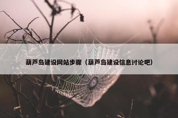 葫芦岛建设网站步骤（葫芦岛建设信息讨论吧）