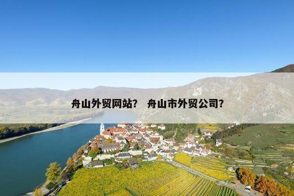 舟山外贸网站？ 舟山市外贸公司？