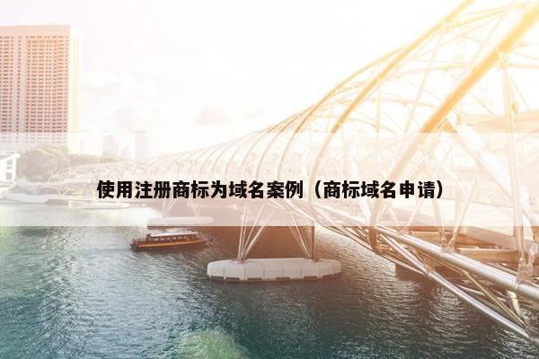 使用注册商标为域名案例（商标域名申请）