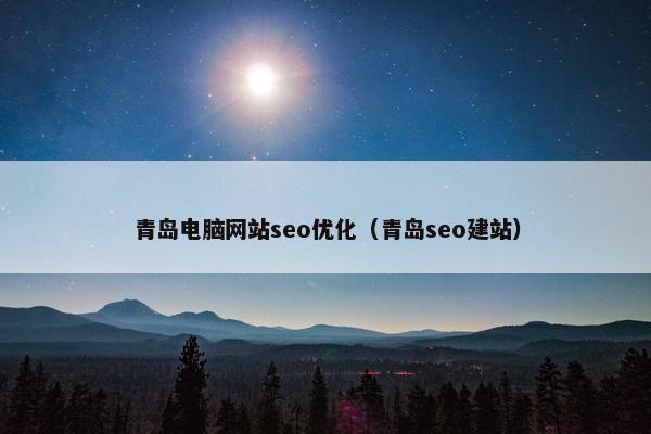 青岛电脑网站seo优化（青岛seo建站）