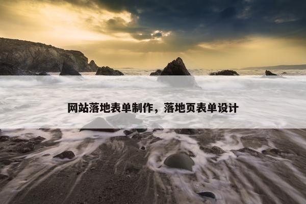 网站落地表单制作，落地页表单设计