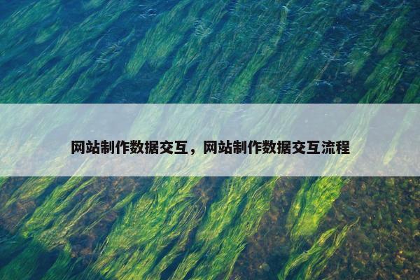 网站制作数据交互，网站制作数据交互流程