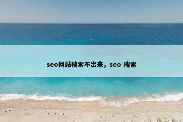 seo网站搜索不出来，seo 搜索