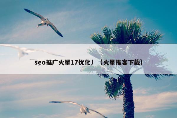 seo推广火星17优化丿（火星推客下载）