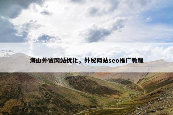 海山外贸网站优化，外贸网站seo推广教程