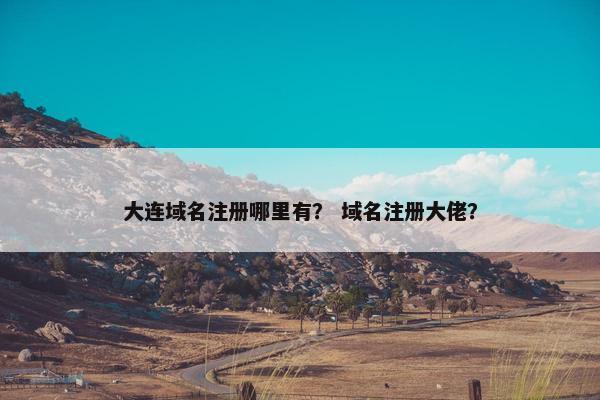 大连域名注册哪里有？ 域名注册大佬？