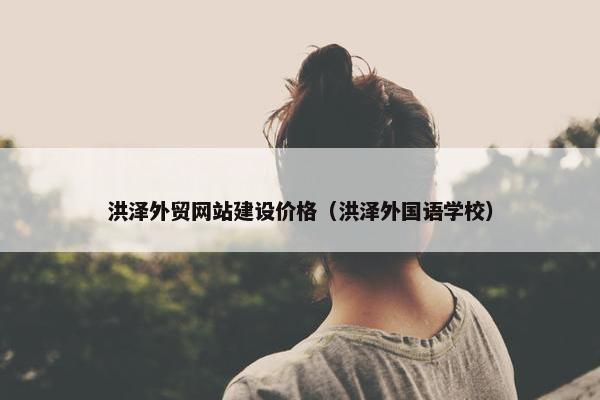 洪泽外贸网站建设价格（洪泽外国语学校）