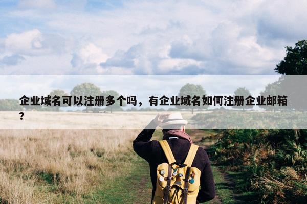 企业域名可以注册多个吗，有企业域名如何注册企业邮箱?