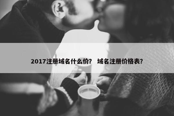 2017注册域名什么价？ 域名注册价格表？