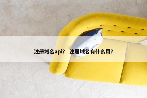 注册域名api？ 注册域名有什么用？