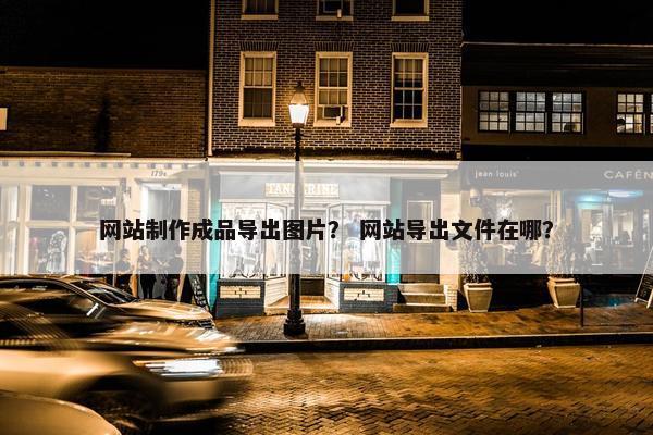 网站制作成品导出图片？ 网站导出文件在哪？