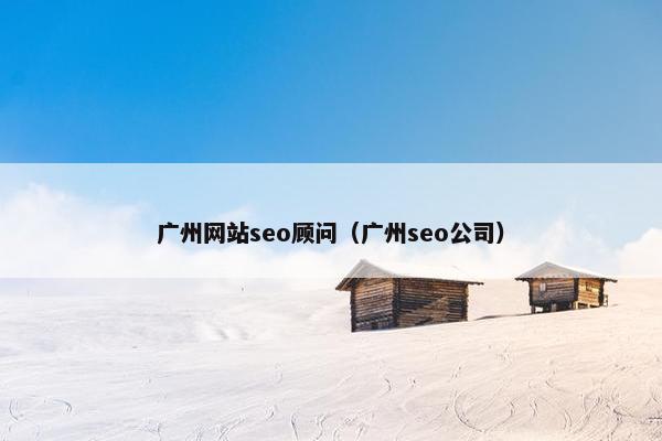 广州网站seo顾问（广州seo公司）