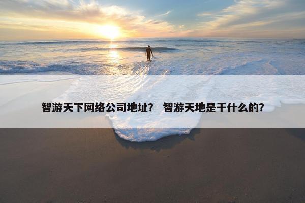 智游天下网络公司地址？ 智游天地是干什么的？