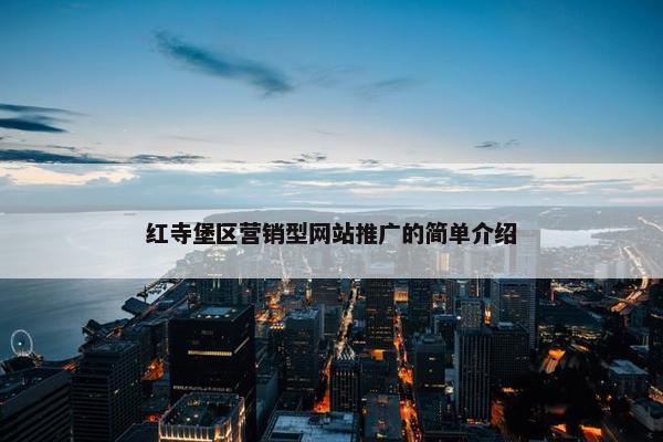 红寺堡区营销型网站推广的简单介绍