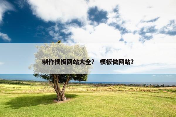 制作模板网站大全？ 模板做网站？