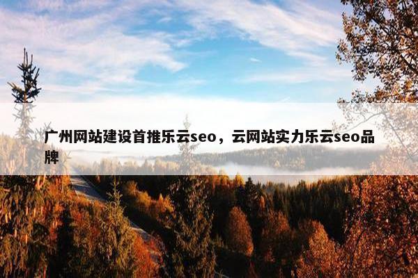 广州网站建设首推乐云seo，云网站实力乐云seo品牌