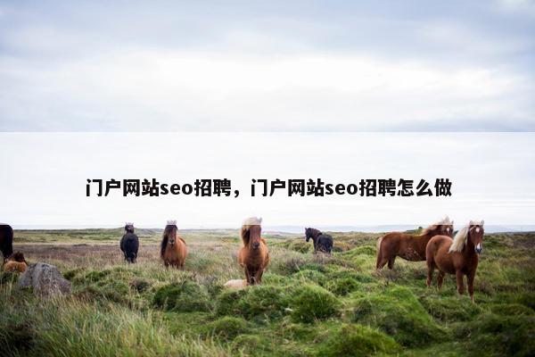 门户网站seo招聘，门户网站seo招聘怎么做