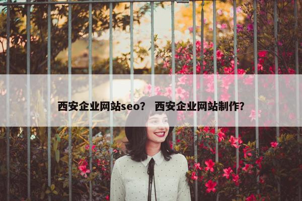 西安企业网站seo？ 西安企业网站制作？