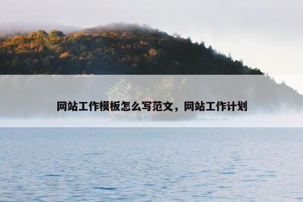 网站工作模板怎么写范文，网站工作计划