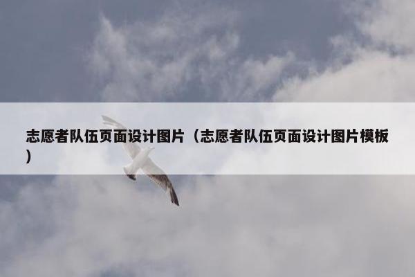 志愿者队伍页面设计图片（志愿者队伍页面设计图片模板）