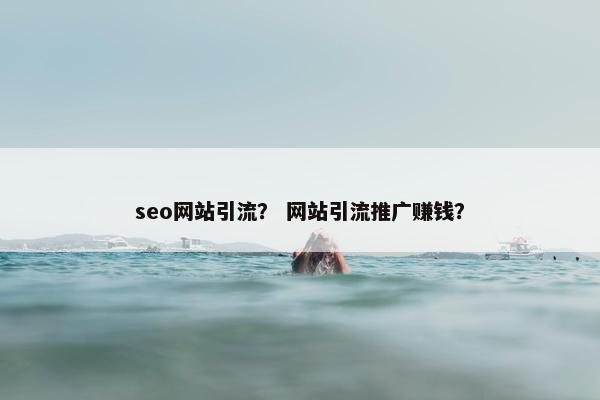 seo网站引流？ 网站引流推广赚钱？