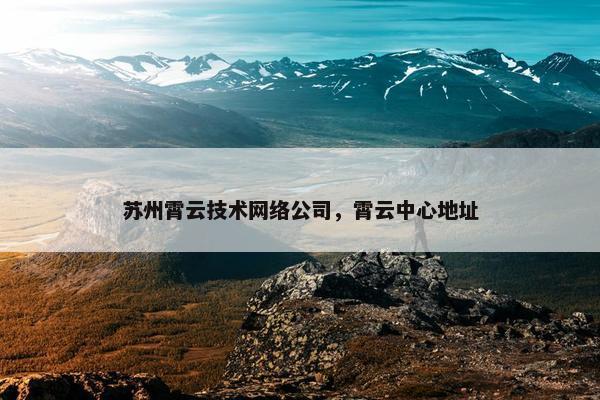 苏州霄云技术网络公司，霄云中心地址