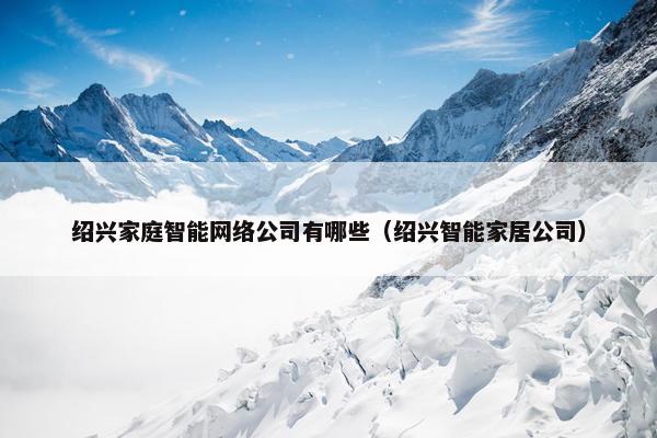绍兴家庭智能网络公司有哪些（绍兴智能家居公司）