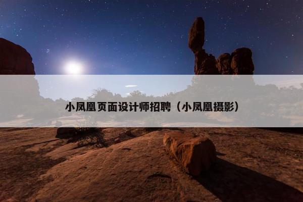小凤凰页面设计师招聘（小凤凰摄影）