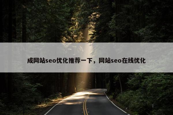 成网站seo优化推荐一下，网站seo在线优化