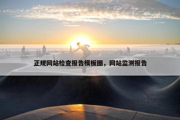 正规网站检查报告模板图，网站监测报告