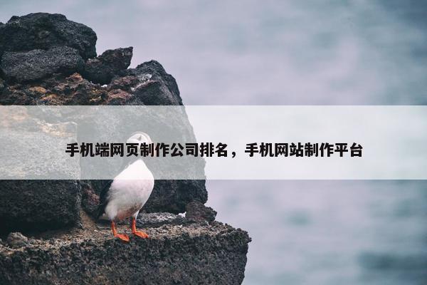 手机端网页制作公司排名，手机网站制作平台