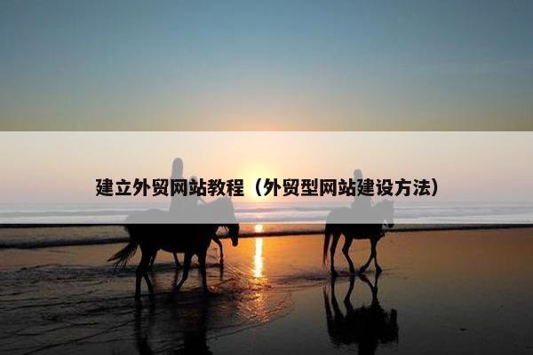 建立外贸网站教程（外贸型网站建设方法）