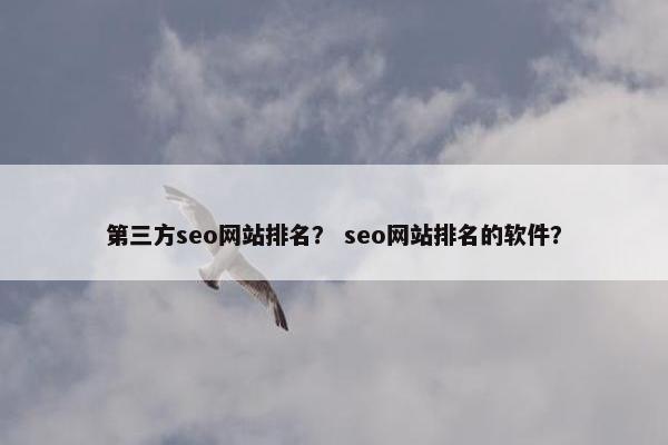 第三方seo网站排名？ seo网站排名的软件？