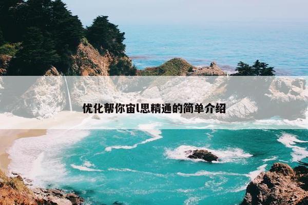 优化帮你宙l思精通的简单介绍