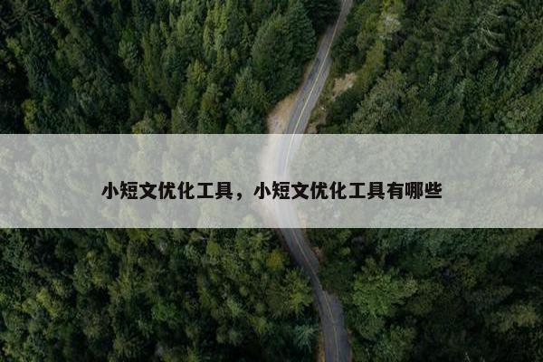 小短文优化工具，小短文优化工具有哪些