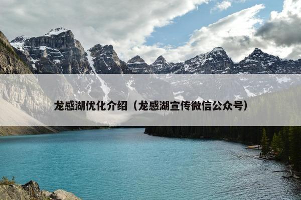 龙感湖优化介绍（龙感湖宣传微信公众号）