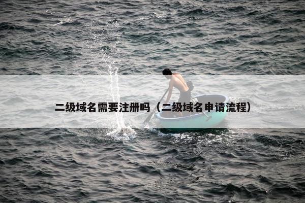 二级域名需要注册吗（二级域名申请流程）