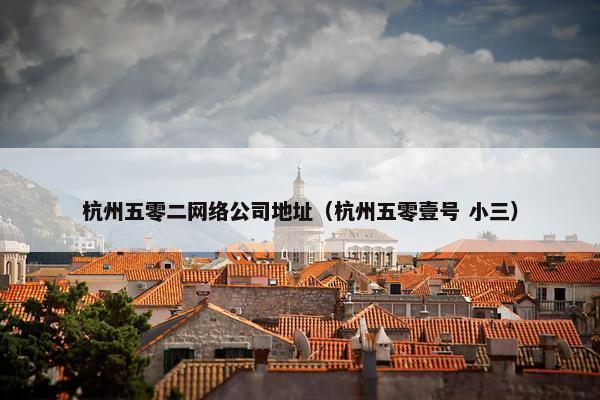 杭州五零二网络公司地址（杭州五零壹号 小三）