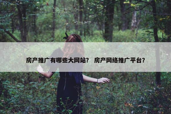 房产推广有哪些大网站？ 房产网络推广平台？
