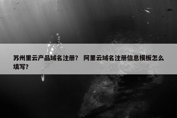 苏州里云产品域名注册？ 阿里云域名注册信息模板怎么填写？