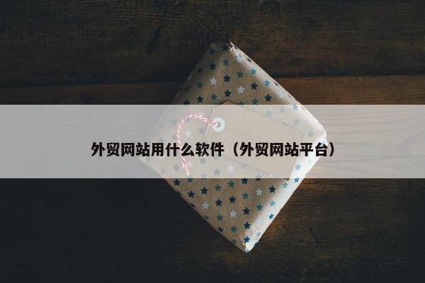 外贸网站用什么软件（外贸网站平台）