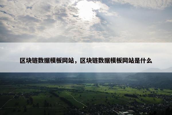 区块链数据模板网站，区块链数据模板网站是什么