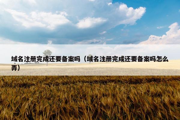 域名注册完成还要备案吗（域名注册完成还要备案吗怎么弄）