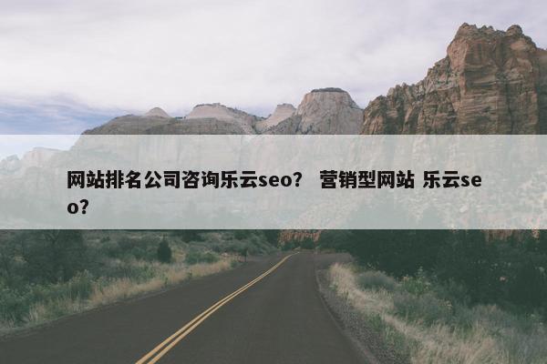网站排名公司咨询乐云seo？ 营销型网站 乐云seo？