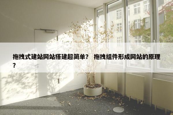 拖拽式建站网站搭建超简单？ 拖拽组件形成网站的原理？