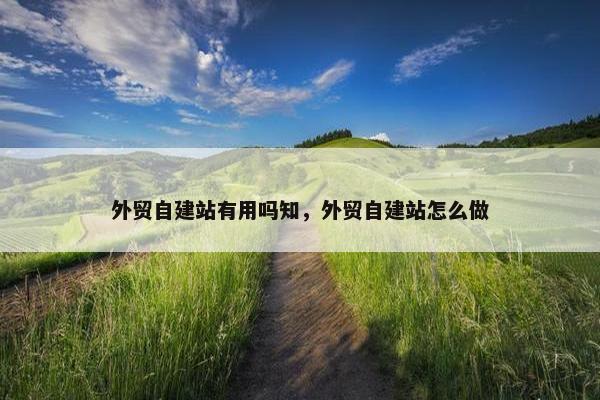 外贸自建站有用吗知，外贸自建站怎么做