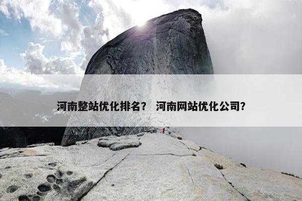 河南整站优化排名？ 河南网站优化公司？