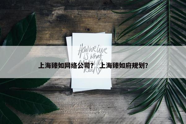 上海臻如网络公司？ 上海臻如府规划？