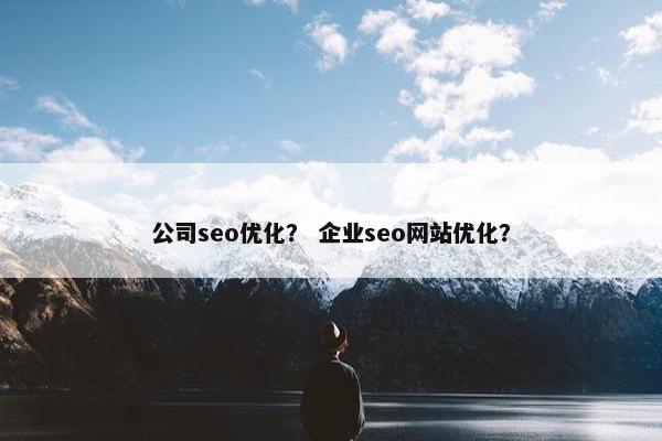 公司seo优化？ 企业seo网站优化？